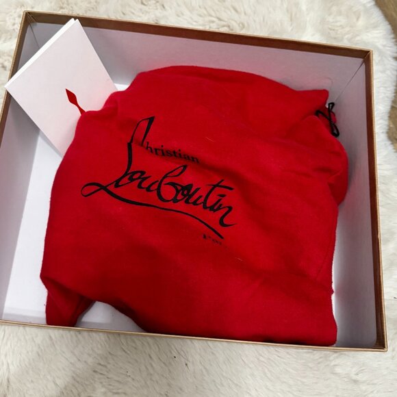 Christian Louboutin Gorgona 100 Veau Velours Black Bootie Size 38 - Picture 14 of 16